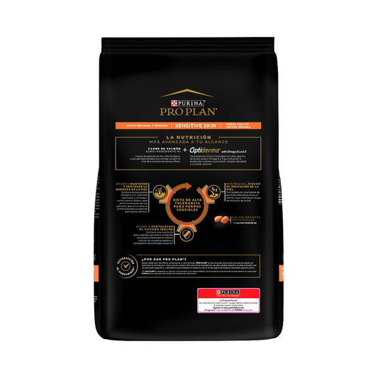 PRO PLAN - Optiderma Alimento Seco Piel Sensible Perro Adulto Razas Medianas y Grandes Salmón 3 kg