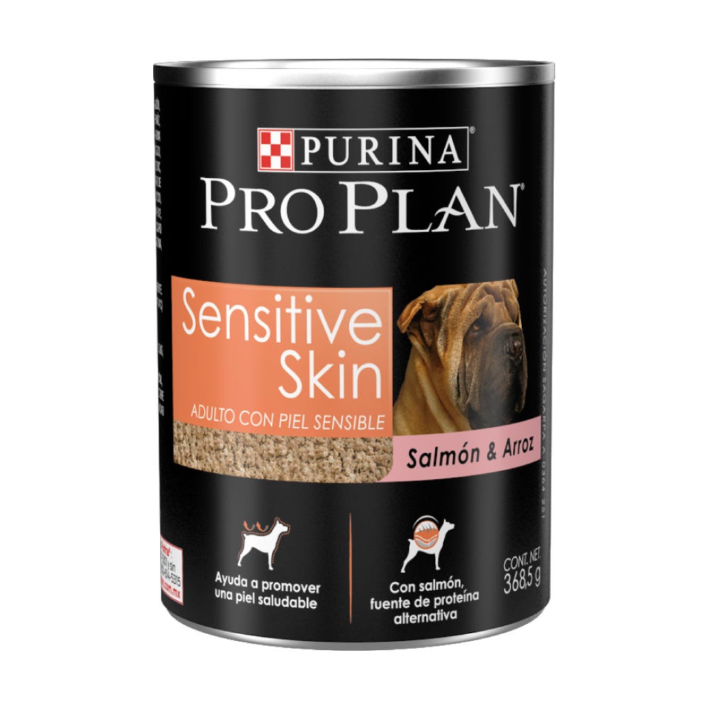 PRO PLAN - Alimento Húmedo Para Perro Adulto Piel Sensible Salmón y Arroz 368 g