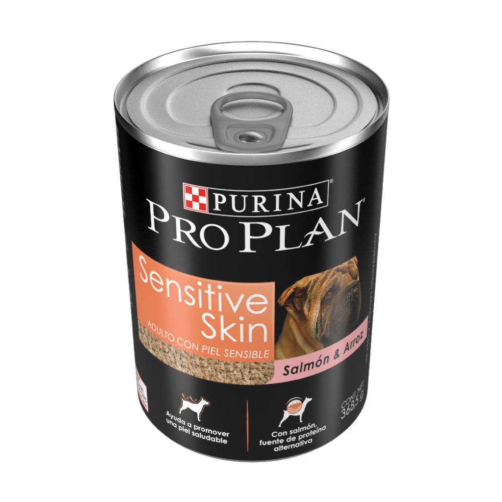 PRO PLAN - Alimento Húmedo Para Perro Adulto Piel Sensible Salmón y Arroz 368 g