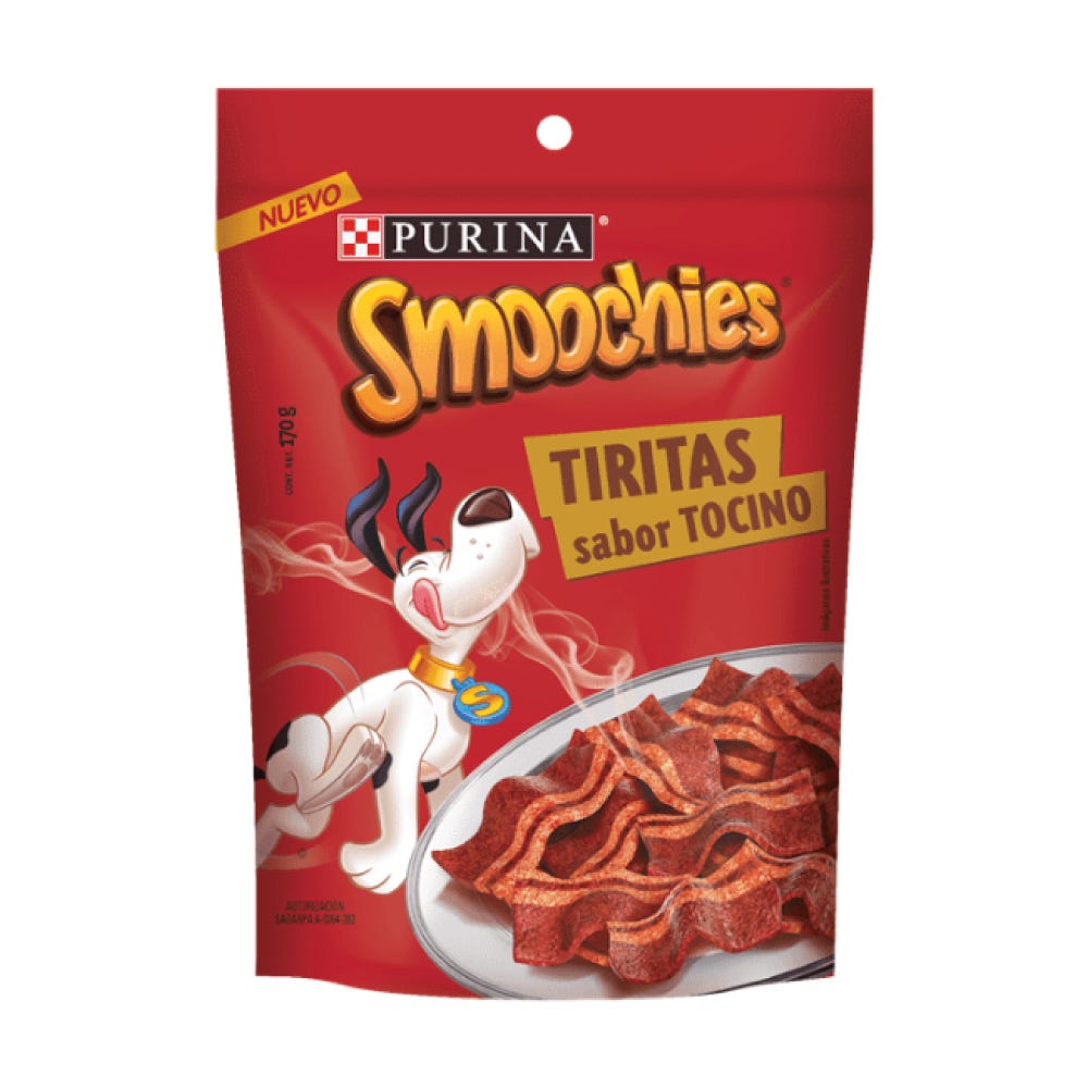 PURINA - Premios Smoochies Tiritas Tocino 170 g