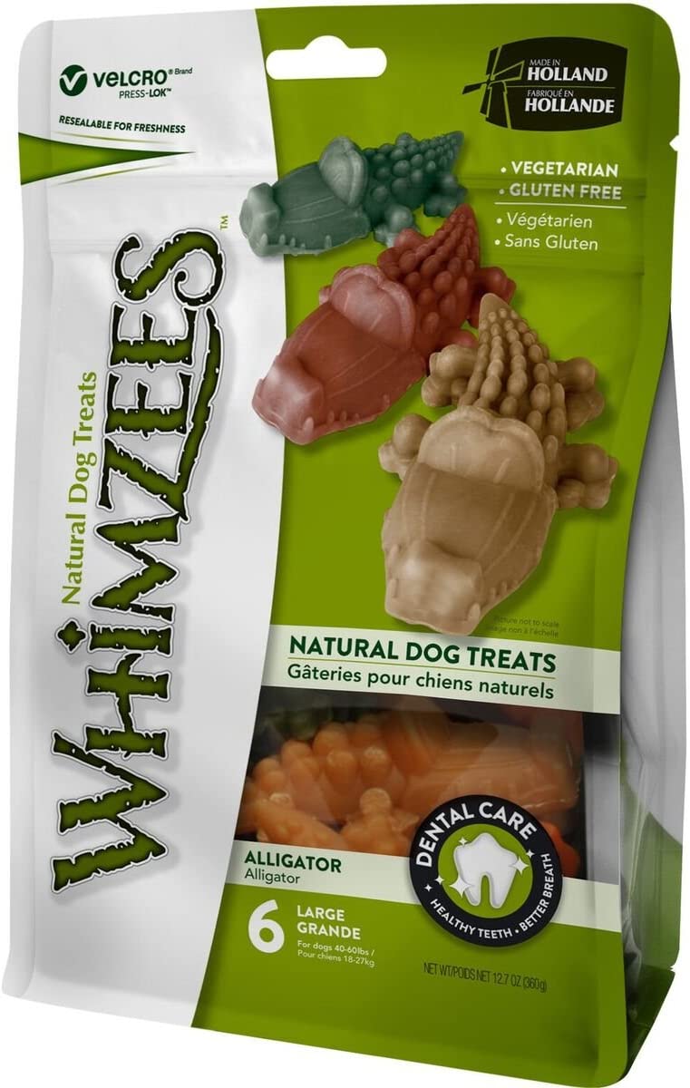 WHIMZEES - Snacks Cocodrilo Para Perro L 6 Pzs