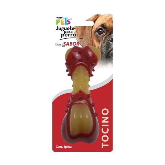FANCY PETS - Juguete Hueso Sabor Tocino Chico