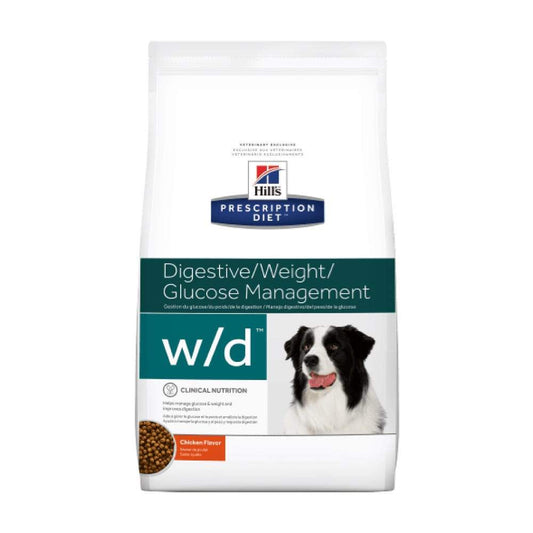 HILL'S PRESCRIPTION DIET - W/D Alimento Seco Manejo Digestivo, Peso y Glucosa Perro Adulto 3.85 kg